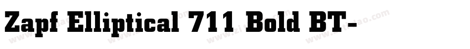 Zapf Elliptical 711 Bold BT字体转换